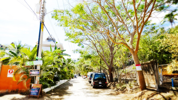 The view up Calle Chiripa