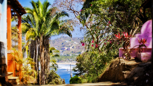 The road from Sayulita to Los Muertos climbs this small hill and passes through the graveyard